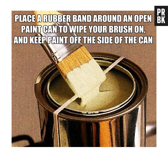 Vai pintar a casa e não quer fazer sujeira? Amarre um barbante na lata de tinha e limpe o excesso