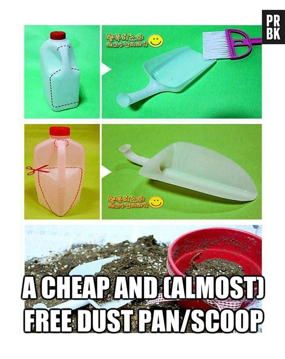 Aquela velha embalagem de plástico pode se tornar uma pá super útil