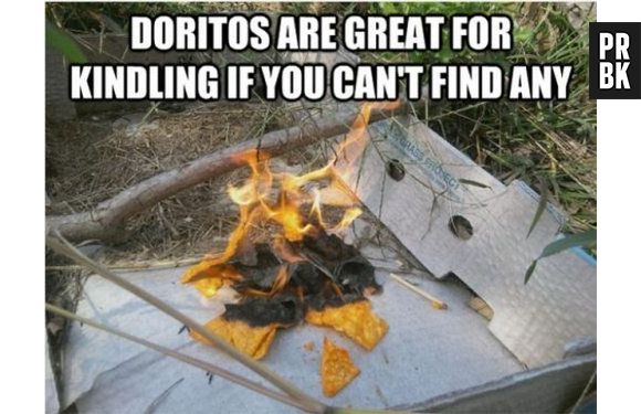 Precisa fazer fogo e esqueceu o álccol? Saiba que o Doritos é um ótimo substituto