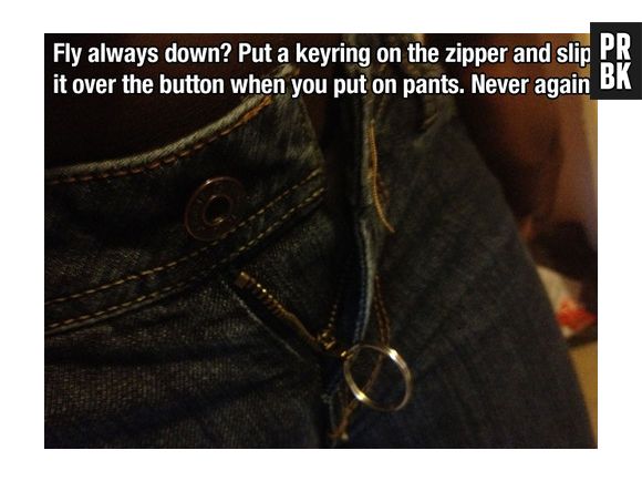 Se o ziper arrebentou, não se desespere! Basta por uma argola no lugar