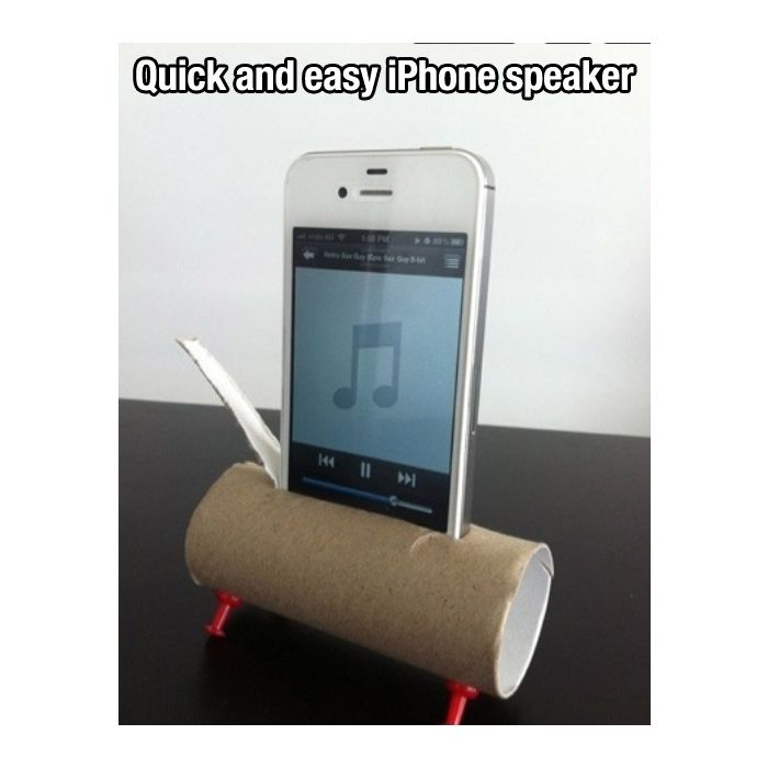 Um rolo de papel higiênico vai deixar o som do seu Iphone muito melhor. Simple, né?