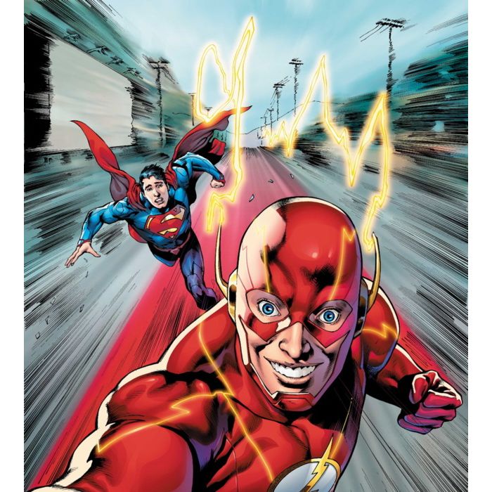 Flash registrou o momento em que brinca com o Superman