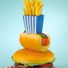 Esse bolo foi feito pra quem curte mesmo um bom e velho fast food