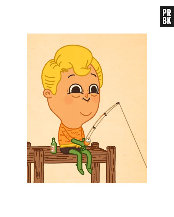 Aquaman com a idade só quer saber de ficar pescando