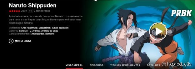 Netflix disponibilizará anime Naturo Shippuden em seu catálogo