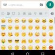 Agora os emojis do Whatsapp estão divididos em mais categorias no teclado