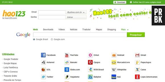 Hao123: Portal do Baidu no Brasil