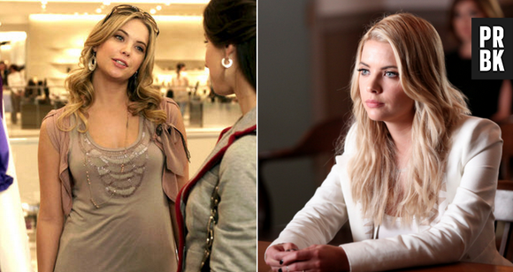 As cores pastéis nas roupas ficaram, mas Hanna (Ashley Benson) definitivamente não é mais a mesma em "Pretty Little Liars"