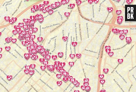 "Mapa do Amor" é uma ferramenta interativa que relaciona um lugar de São Paulo com as histórias de amor