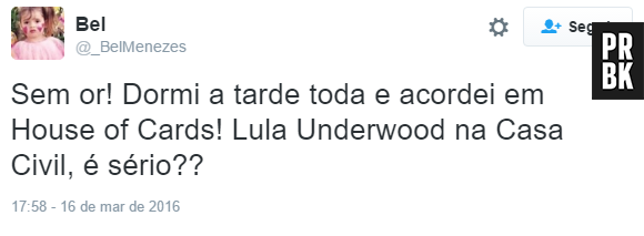 Até a série "House of Cards" virou piada após Lula ser nomeado ministro da Casa Civil