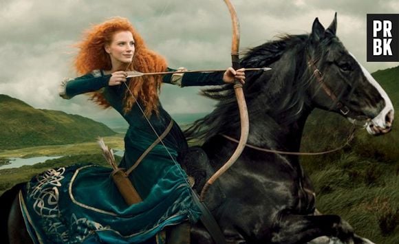 Jessica Chastain como Merida do filme "Valente"