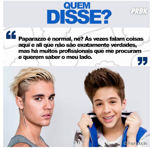 Justin Bieber ou João Guilherme Ávila? Quem falou isso?