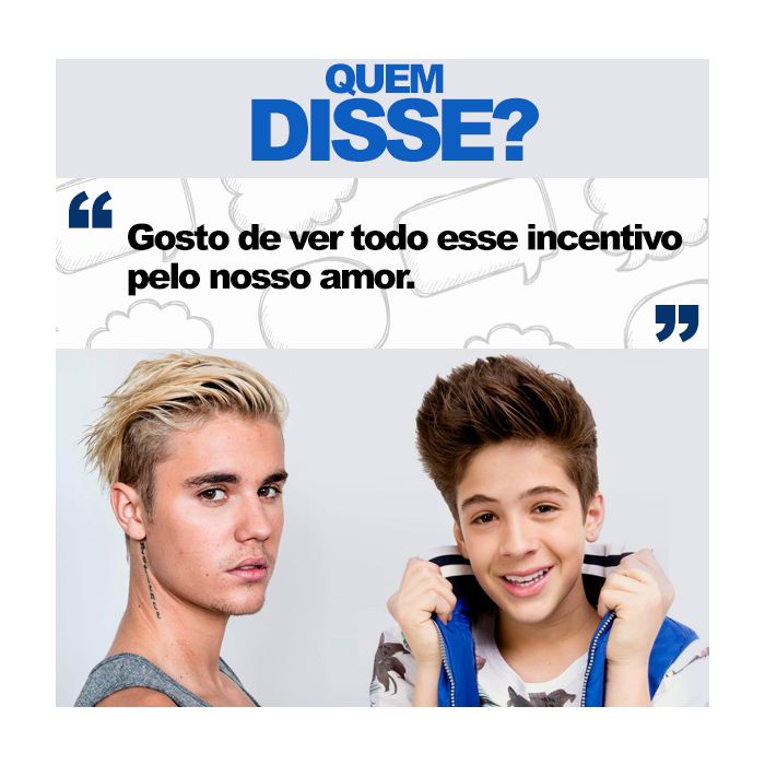 Justin Bieber ou João Guilherme Ávila? E aí, faça sua aposta!