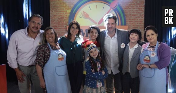 Em "Cúmplices de Um Resgate": Mateus (Lipe Volpato), Dóris (Sophia Valverde) e Téo (Fhelipe Gomes) serão os apresentadores do embate culinário