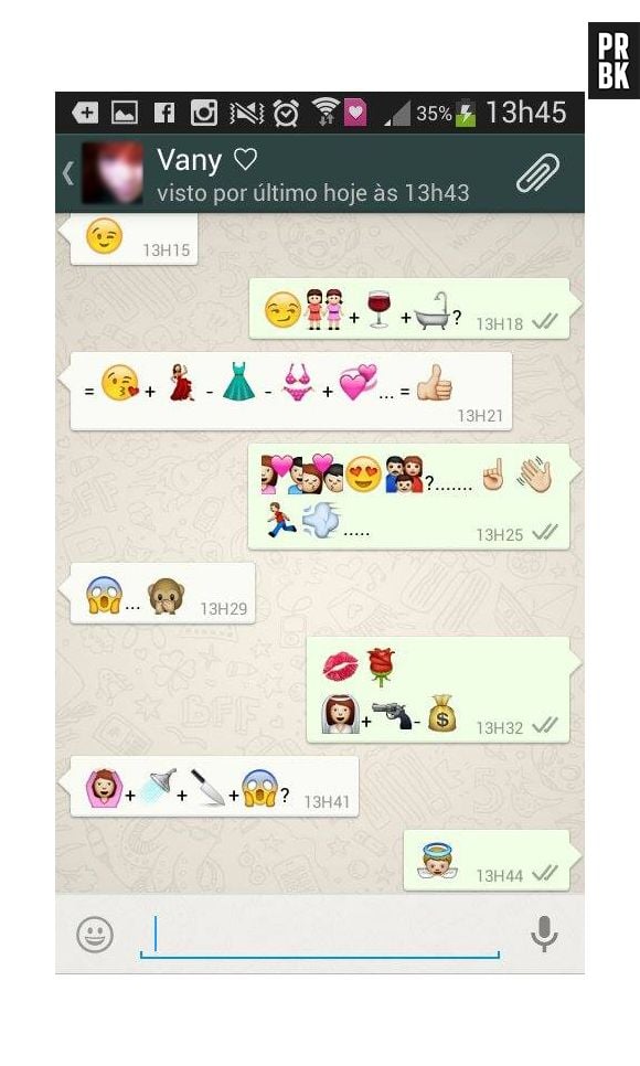 Conversando no whatsapp. Quase como contar um filme.