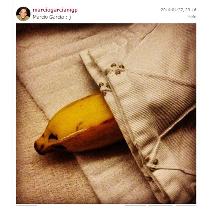  O ator Marcio Garcia postou a foto de uma banana 