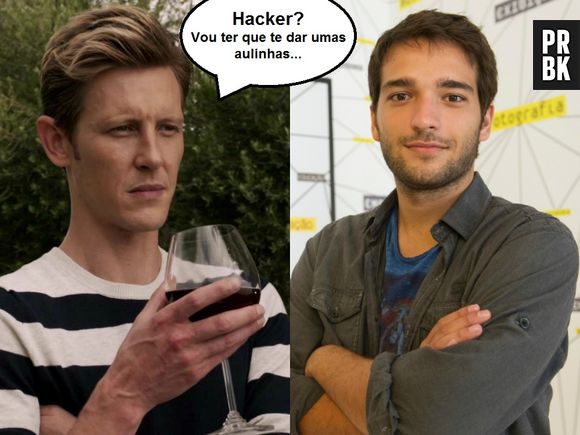 O hacker Davi (Humberto Carrão) precisa urgentemente de Nolan Ross (Gabriel Mann) em "Geração Brasil"!