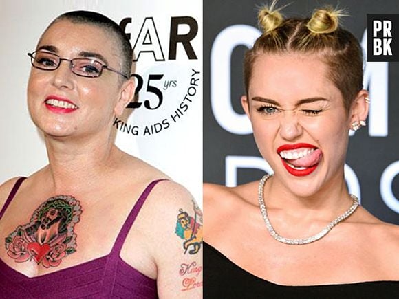 Miley Cyrus e Sinéad O'Connor também se desentenderam.