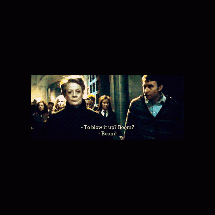 Minerva McGonagall ( Maggie Smith) permite que explodam Hogwarts em &quot;Harry Potter e as Relíquias da Morte - Parte 2&quot; 