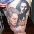 Um fã apaixonado pela saga vampiresca "Crepúsculo" tatuou em sua costela o trio protagonista da história: Kristen Stewart, Robert Pattinson e Taylor Lautner