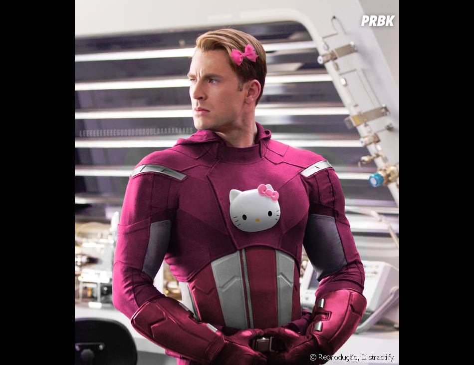 O Capitão América também não ficou nada mal de Capitão Hello Kitty -  Purebreak