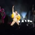 Miley Cyrus mostrou empolgação durante apresentação em SP