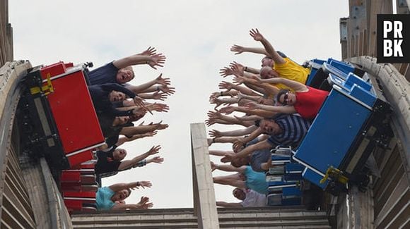 Na China eles gostam de fazer você pensar que vai cair dos trilhos