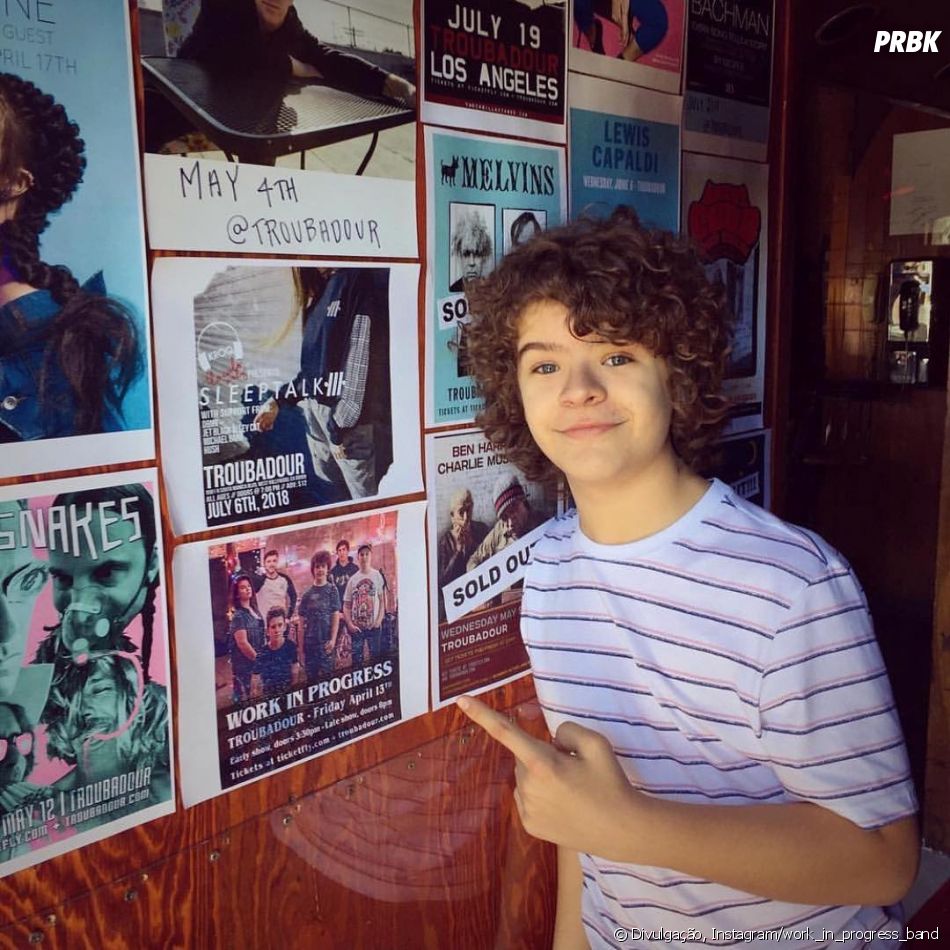 Gaten Matarazzo, o Dustin de Stranger Things, é vocalista na banda Work In Progress Purebreak