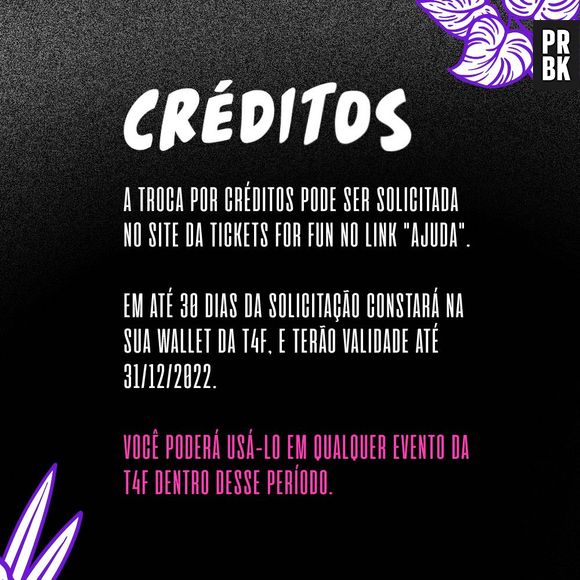 Lollapalooza Brasil 2022: é possível trocar os ingressos por crédito na Ticket For Fun