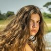 Em "Pantanal", mesmo com a ajuda de Juma (Alanis Guillen), Jove (Jesuíta Barbosa) não consegue montar cavalo por conta do medo