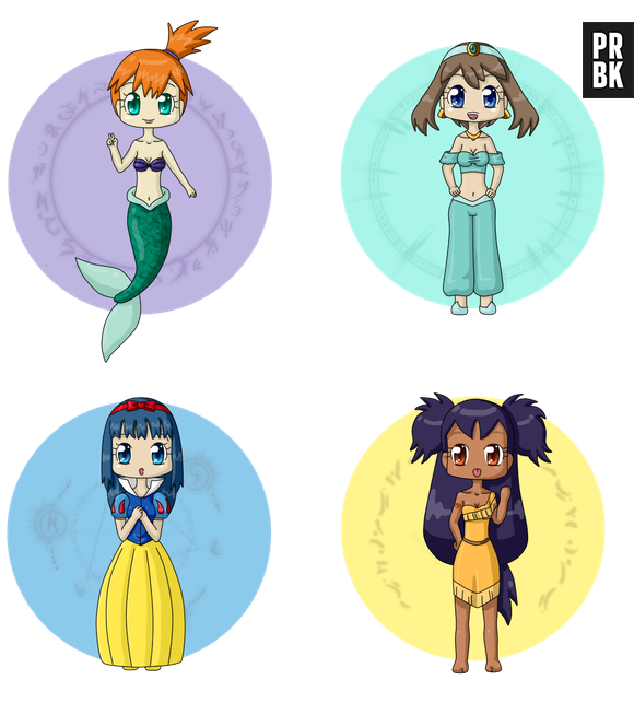 Inspiradas no mundo da fantasia, as princesas da Disney poderiam ser protagonistas de Pokémon