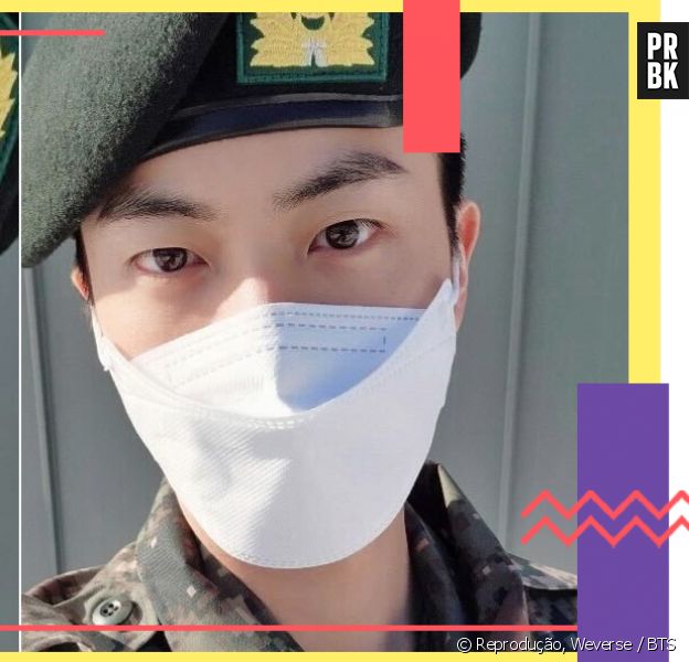 Jin, do BTS, mostra 1ª foto no exército e atualiza fãs