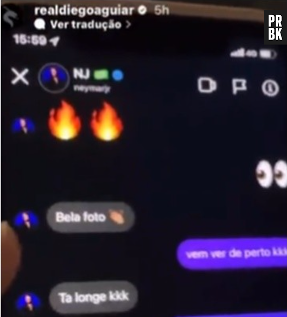 Neymar responde foto com emojis de fogo