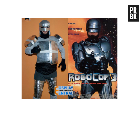 Quer ser o Robocop? Não tem erro. É so pegar os tabuleiros da sua tia pra fazer esse cospobre