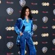 Bruna Marquezine elege conjunto azul de veludo para promover o filme "Besouro Azul" no CinemaCon, em Las Vegas, na noite desta terça-feira, 25 de abril de 2023