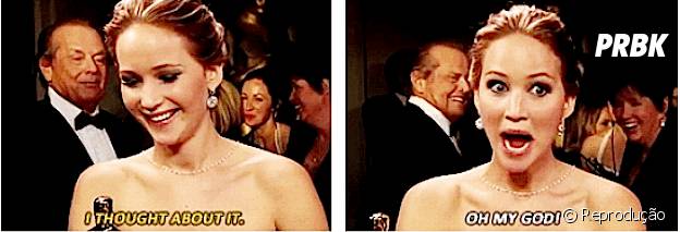 Jennifer Lawrence e Jack Nicholson protagonizaram um momento incrível no Oscar 2013