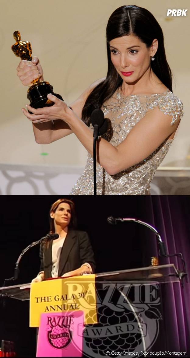 Sandra Bullock recebeu em 2010 um Oscar de Melhor Atriz e um Razzie de Pior Atriz!