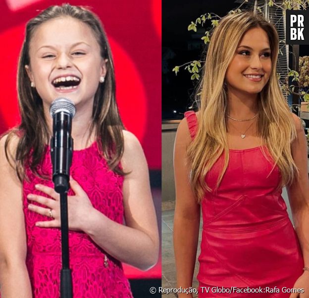 Antes e depois de Rafa Gomes, 1ª finalista do "The Voice Brasil Kids"