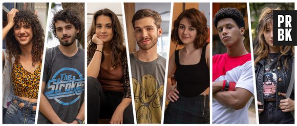 Nila (Camila), Antônio Carrara (Joel), Amanda Azevedo (Luiza), João Guilherme (Fabrício), Klara Castanho (Carol), Caio Cabral (Henrique) e Dora Freind (Bruna) na nova temporada de "De Volta aos 15"