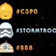  No Twitter, para incorporar os emojis, basta colocar a hashtag e escrever o nome do personagem de "Star Wars: VII" 