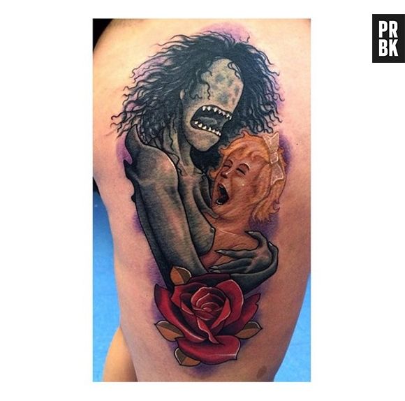 Na tatuagem um desenho assusta o outro e os dois assustam quem vê!