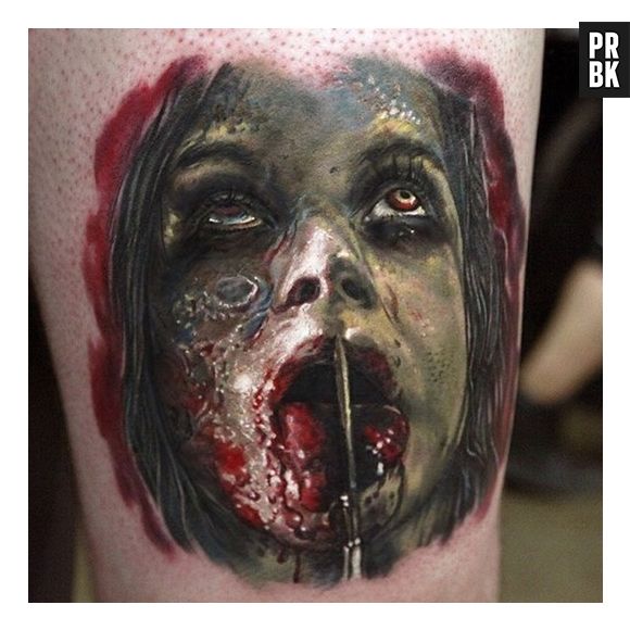 Essa tatuagem é praticamente um filme de terror!