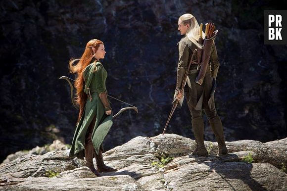 Tauriel (Evangeline Lily) e Legolas (Orlando Bloom) são uma dupla de salvadores em "O Hobbit - A Desolação de Smaug"