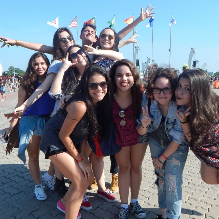 A alegria dos fãs no Rock in Rio 2015 era contagiante!