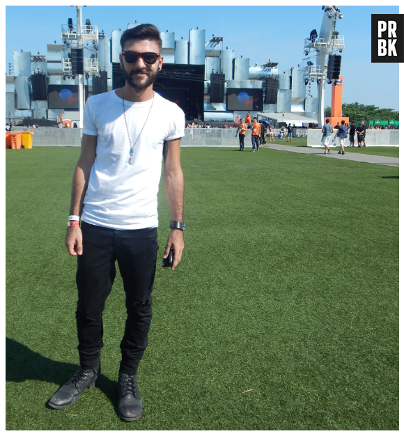 Os garotos também não ficaram pra trás no estilo do primeiro dia do Rock in Rio 2015