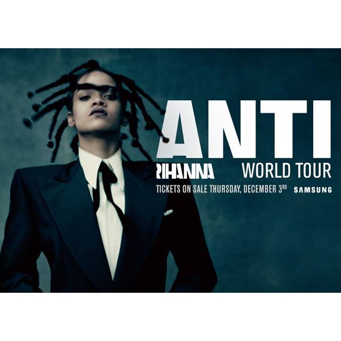 Rihanna anuncia &quot;ANTI World Tour&quot; com shows na América do Norte e Europa já confirmados em 2016