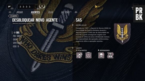 De "Rainbow Six: Siege": selecione um dos 20 agentes disponíveis