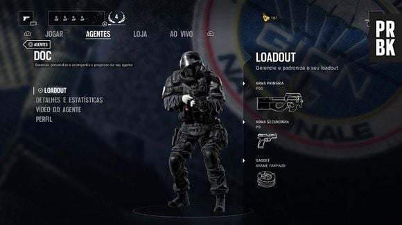 De "Rainbow Six: Siege": a mudança é feita na opção de "Loadout" 