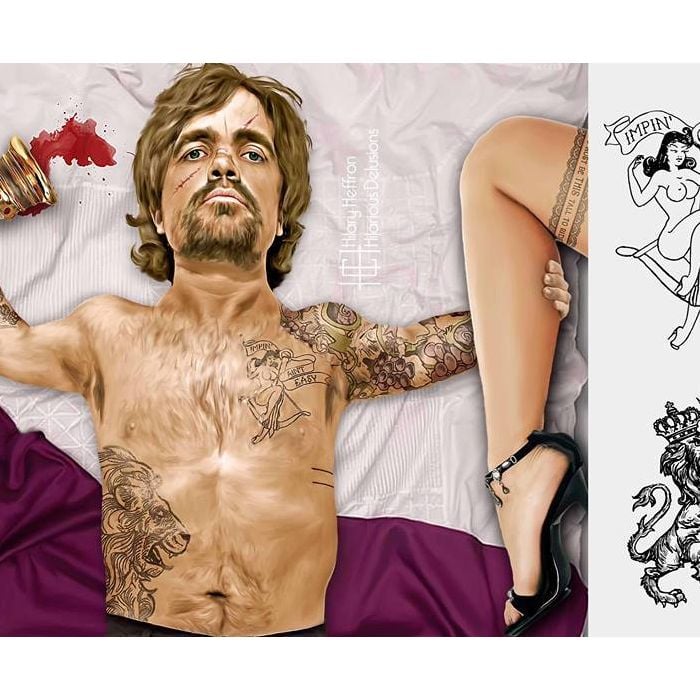 Tyrion Lannister (Peter Dinklage), de &quot;Game of Thrones&quot; sensualizando com as suas tatuagens!