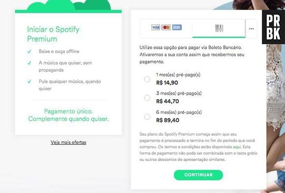 Spotify libera planos para pagamentos via boleto bancário